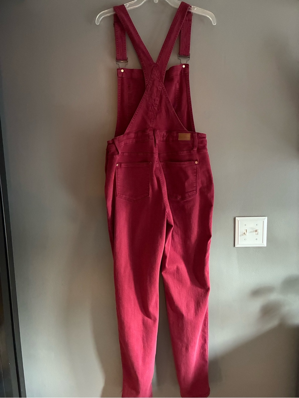 Judy Blue Burgundy Denim Overalls - Classic Bib Jumpsuit - Picture 2 of 4